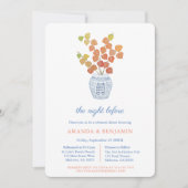 Chinees Lantaarn Herfst Huwelijksrepetitie Diner Kaart (Voorkant)