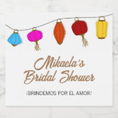 Chinees lantaarn Vrijgezellenfeest Sparkling Wijnetiket (Enkel label)