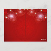 Chinees Lantaarns Vuurwerk Ox Jaar 2021 Briefkaart (Achterkant)