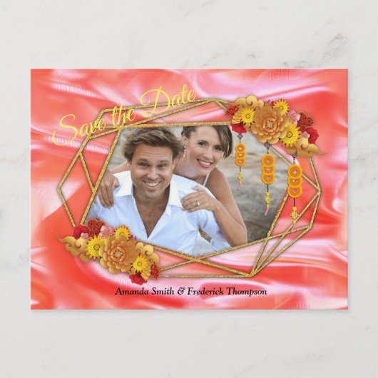 Chinees lentefestival aankondigingskaart (Voorkant)