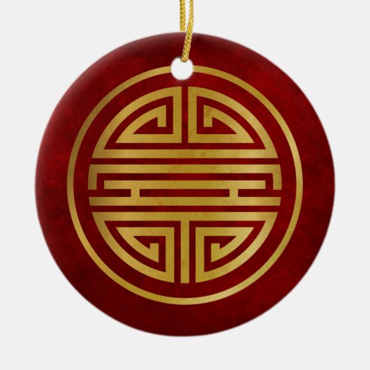 Chinees levensymbool keramisch ornament (Voorkant)