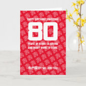 Chinees "Longevity" 80e verjaardag Kaart (Gele Bloem)