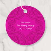 Chinees "Longevity" Verjaardag Label - ROZE (elke  (Achterkant)