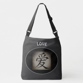 Chinees LOVE Aziatisch symbool gepersonaliseerd Crossbody Tas