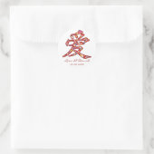 Chinees LOVE kalligrafie ventilator Verloving stic Ronde Sticker (Tas)