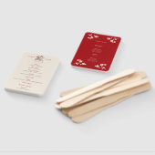 Chinees Love Red Cherry Blossom Wedding Programme Handwaaier (Niet-gemonteerd)