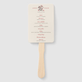 Chinees Love Red Cherry Blossom Wedding Programme Handwaaier