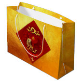 Chinees luck Luck Liger Year-groet LGB3 Groot Cadeauzakje (Achterkant Gekanteld)