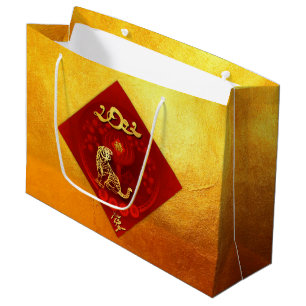 Chinees luck Luck Liger Year-groet LGB3 Groot Cadeauzakje