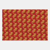 Chinees Lucky Dragon Nieuwjaar 2024 3-pack Inpakpapier Vel (Voorkant 2)