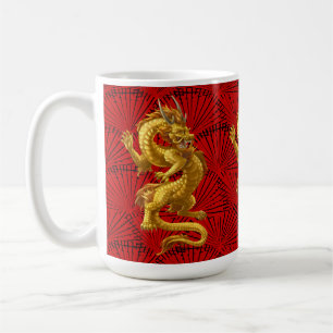 Chinees Lucky Gold Dragon Mok