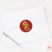 Chinees Lucky Gold Dragon Stickers (Envelop)