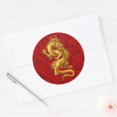 Chinees Lucky Gold Dragon Stickers (Envelop)