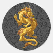 Chinees Lucky Gold Dragon Stickers (Voorkant)
