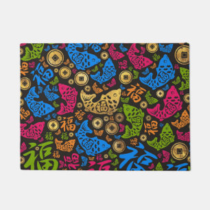 Chinees Lucky Symbols Patroon #2 Deurmat