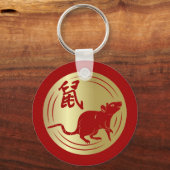Chinees Lunar Jaar van de Rat 2020 Sleutelhanger (Voorkant)