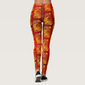 Chinees Lunar New Year of Tiger Gold Foil Pattern Leggings (Achterkant)
