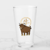 Chinees lunar nieuwjaar Ox stier boft geld Glas (Voorkant)
