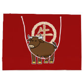 Chinees lunar nieuwjaar Ox stier boft geld Groot Cadeauzakje (Achterkant)