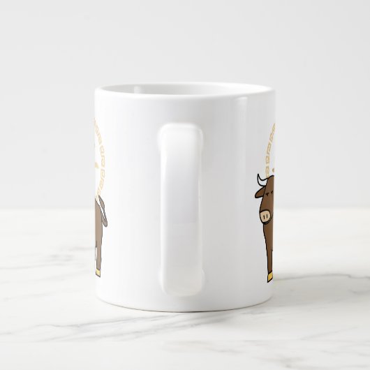 Chinees lunar nieuwjaar Ox stier boft geld Grote Koffiekop (Achterkant)