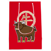 Chinees lunar nieuwjaar Ox stier boft geld Medium Cadeauzakje (Achterkant)