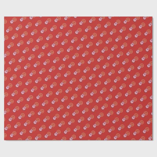 Chinees Lunar Nieuwjaar van het Varkensrood Lucky Cadeaupapier (Vlak)