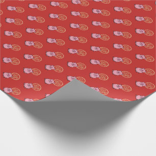 Chinees Lunar Nieuwjaar van het Varkensrood Lucky Cadeaupapier