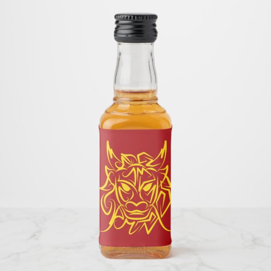 Chinees Maanjaar 2024 4722 Drakenjaar Likeurfles Etiket (Voorkant)