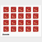 Chinees Maanjaar 2026 4724 Vuur Vierkante Sticker (Vel)