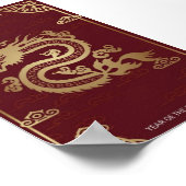 Chinees Maanjaar Nieuwjaar van de Draak Poster (Hoek)