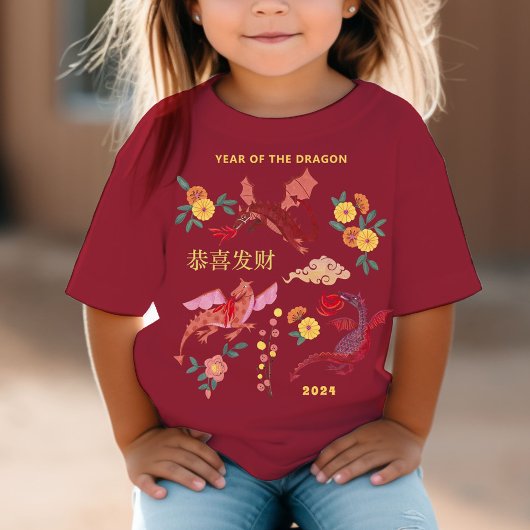 Chinees Maanjaar Nieuwjaar van de Dragon Red T-shirt