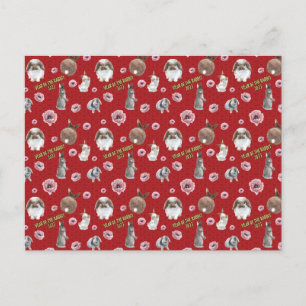 Chinees maanjaar van het konijn 2023 patroon briefkaart