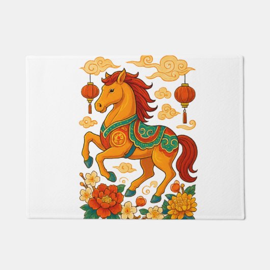 Chinees maanjaard paard deurmat (Voorkant)