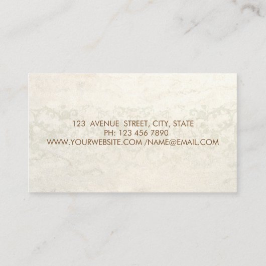  Chinees Magnolia, Lace Visitekaartje (Achterkant)