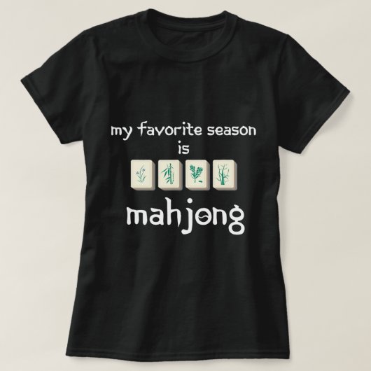 Chinees Mahjong Kampioenstoernooi Mahjongg Tegels T-shirt (Design voorkant)