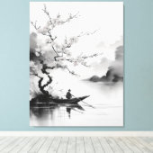 chinees man canvas afdruk (Insitu (Houten vloer))