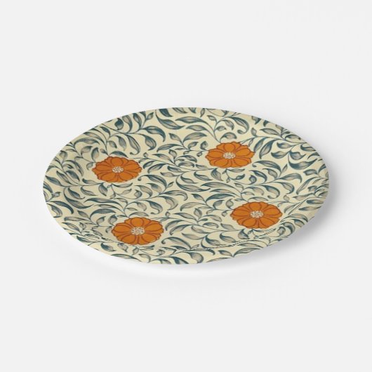 Chinees mandarijn bloemenpapier bord (Gekanteld)