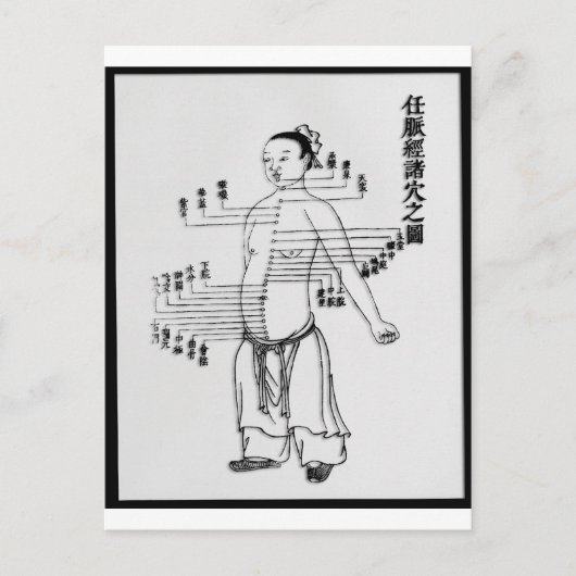 Chinees medicijndiagram briefkaart (Voorkant)