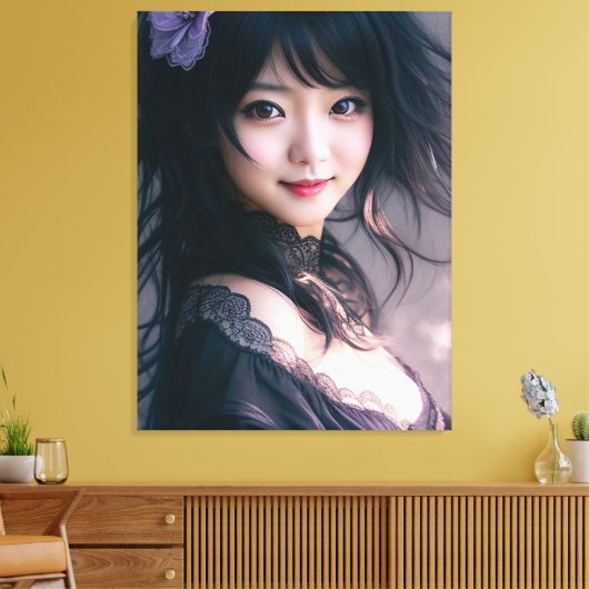 chinees meisje canvas afdruk (Insitu (Woonkamer))