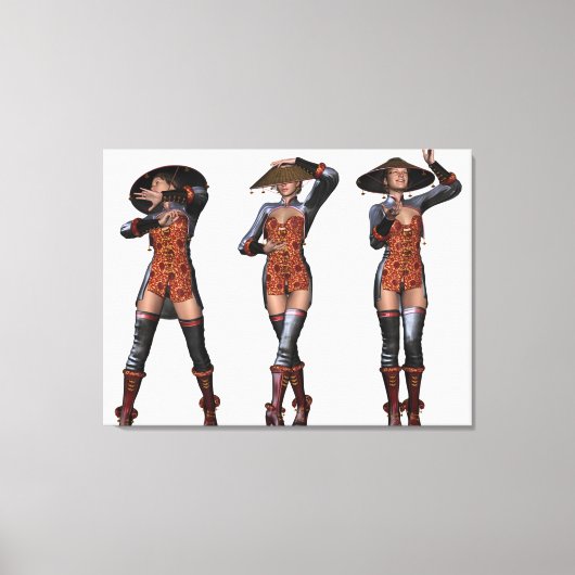 chinees meisje canvas afdruk (Voorkant)