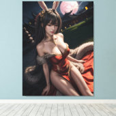 chinees meisje canvas afdruk (Insitu (Houten vloer))