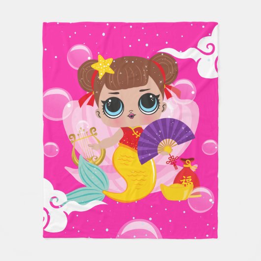 Chinees meisje fleece deken (Voorkant)