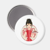 Chinees meisje magneet (Voorkant / Achterkant)