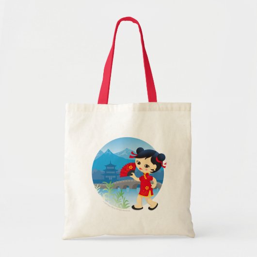 Chinees meisje tote bag (Voorkant)