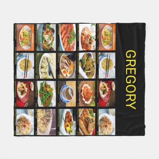 Chinees menu Kantaarnkamer van het restaurant Fleece Deken (Voorkant (Horizontaal))