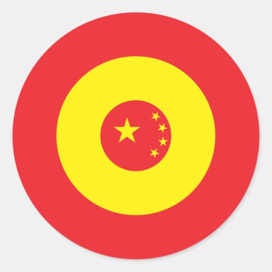 Chinees Mod Ronde Sticker 3 (Voorkant)