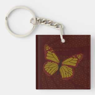 Chinees monarch acryl Sleutelhanger