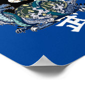 Chinees mythisch dier Xuanwu Black Tortoise Post Poster (Hoek)