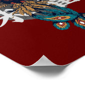 Chinees mythisch dier Zhuque Vermilion Bird Poster (Hoek)