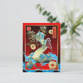 Chinees Nieuw jaar-2013-Jaar van de Slang Feestdagenkaart (Staand voorkant)